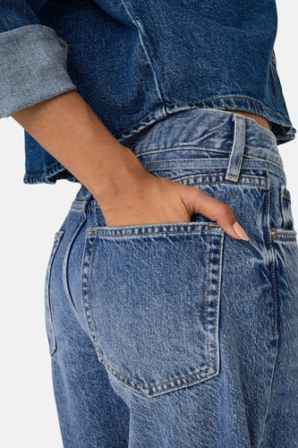 GIANNA - mid blue denim
