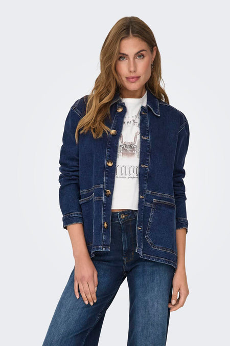 ONLCAPRI L/S CARGO POCKET DNM JACKET CRO