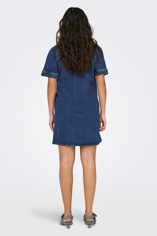 Robes manches courtes Dark blue denim - ONLY®
