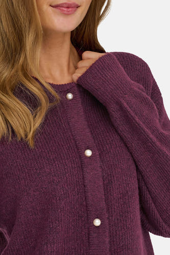 Veste JDY de couleur paon avec des manches longues et des boutons en nacre.
