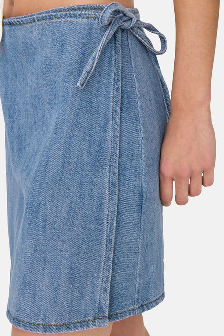 Jupe courte - light blue denim