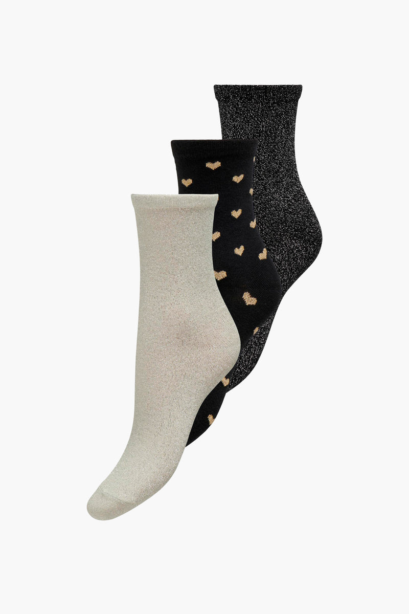 ONLGRACIE GLITTER SOCK 3-PACK ACC