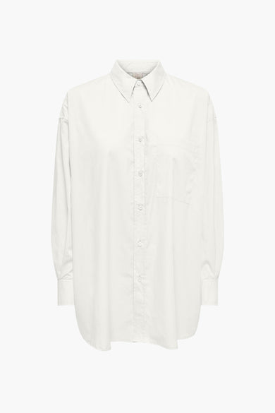 Chemise blanche à manches longues d'ONLY, vue de dos.