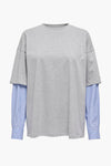 ONLFICO LIFE LS OVERSIZE MIX TOP XT WVN