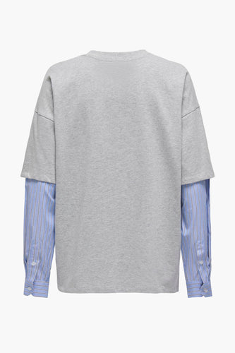 ONLFICO LIFE LS OVERSIZE MIX TOP XT WVN