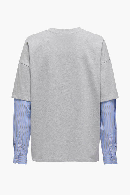 ONLFICO LIFE LS OVERSIZE MIX TOP XT WVN