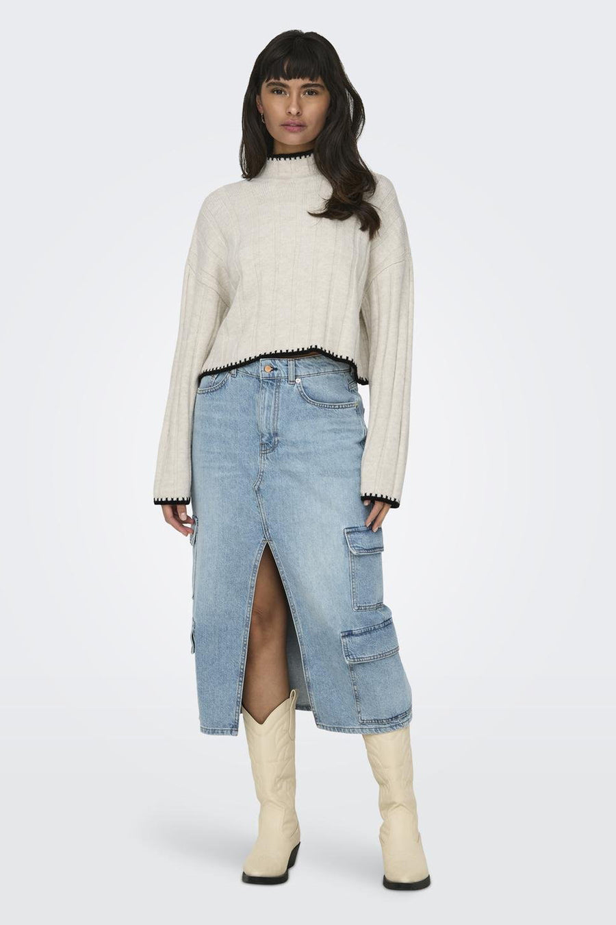 Pull à col roulé - écru - ONLY®