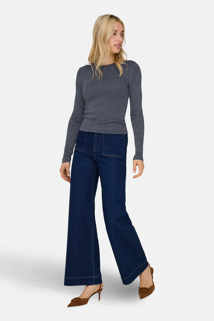 Pull à col rond - bleu - JDY - 2