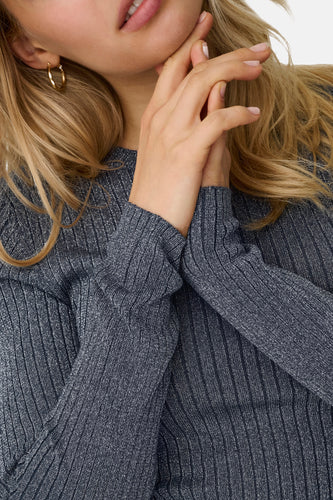 Pull à col rond - bleu - JDY - 7