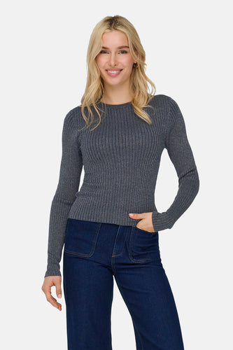 Pull à col rond - bleu - JDY - 7