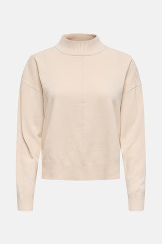 Sweat-shirt écru de JDY, avec encolure en biais, des manches longues et une texture lisse.