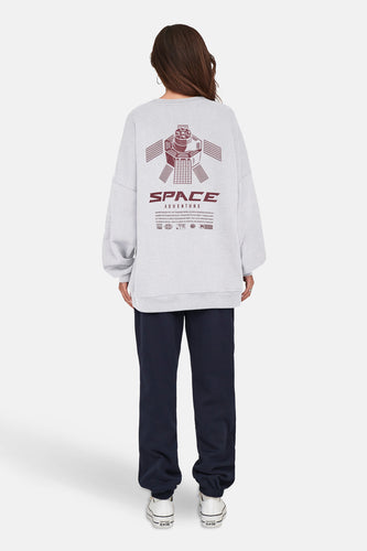 ONLDAZE L/S OVERSIZE PRINT O-NECK BOXSWT