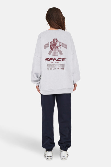 ONLDAZE L/S OVERSIZE PRINT O-NECK BOXSWT