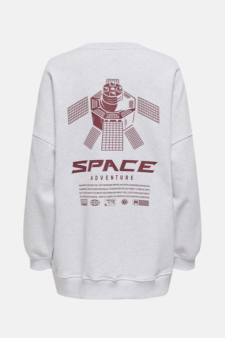 ONLDAZE L/S OVERSIZE PRINT O-NECK BOXSWT