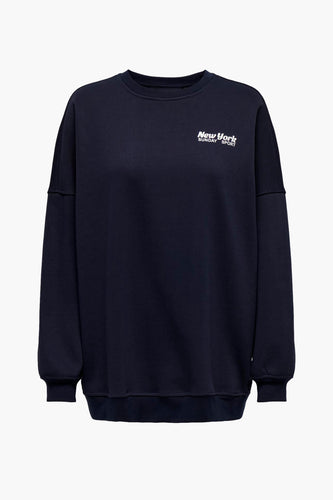 ONLDAZE L/S OVERSIZE PRINT O-NECK BOXSWT