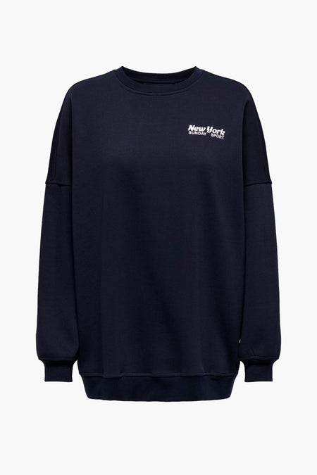 ONLDAZE L/S OVERSIZE PRINT O-NECK BOXSWT
