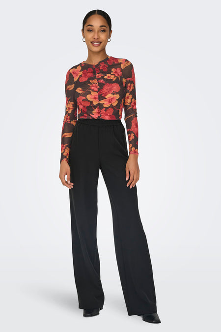 ONLPARIS L/S RUCHING TOP BOX JRS