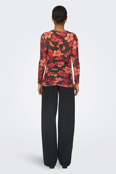 ONLPARIS L/S RUCHING TOP BOX JRS