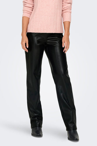 ONLZETA HW FAUX LEA STRAIGHT CC PANT PNT