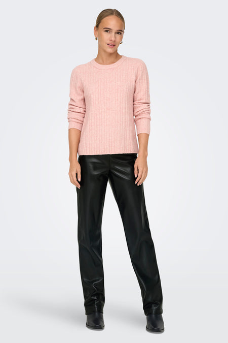 ONLZETA HW FAUX LEA STRAIGHT CC PANT PNT