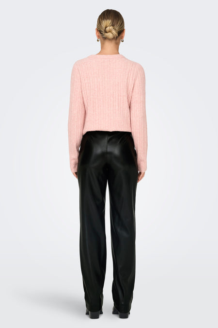 ONLZETA HW FAUX LEA STRAIGHT CC PANT PNT