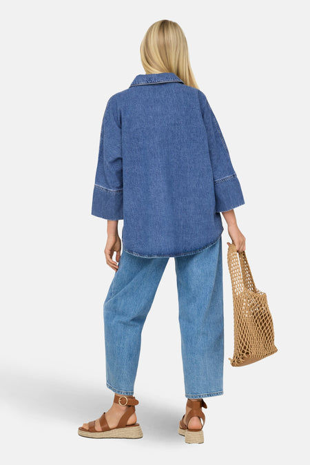 Chemise en jean - mid blue denim
