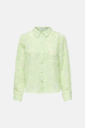 Chemise verte à manches longues de JDY, avec un motif floral léger et raffiné et des manches longues.