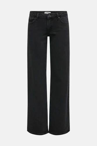 Jean décontracté gris anthracite d'ONLY, couleur unie et texture denim.