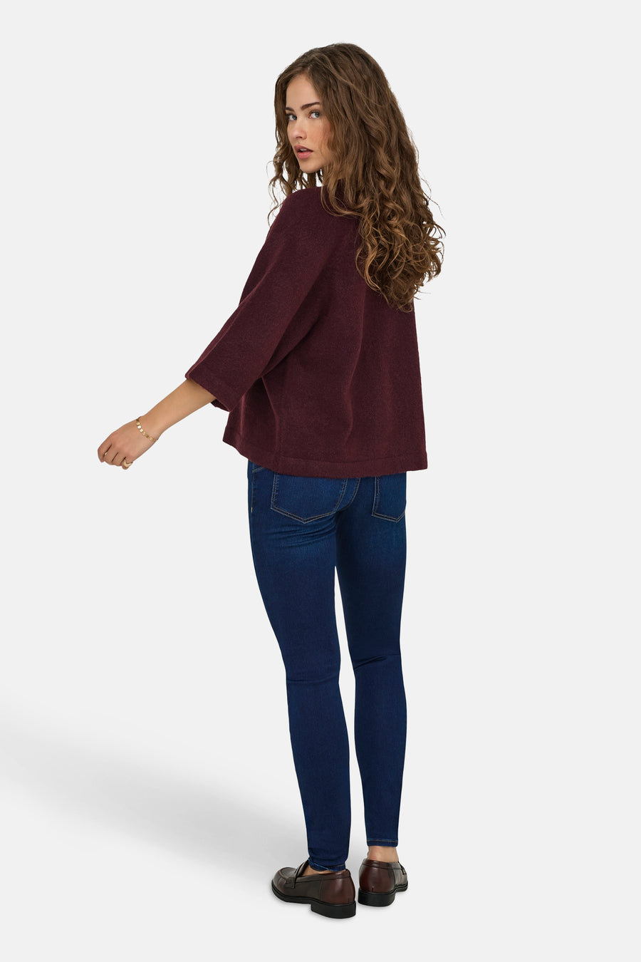 Pull à col rond - Bordeaux - ONLY®
