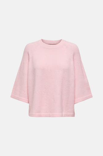 T-shirt rose avec col rond de ONLY, avec des manches courtes et une texture douce.