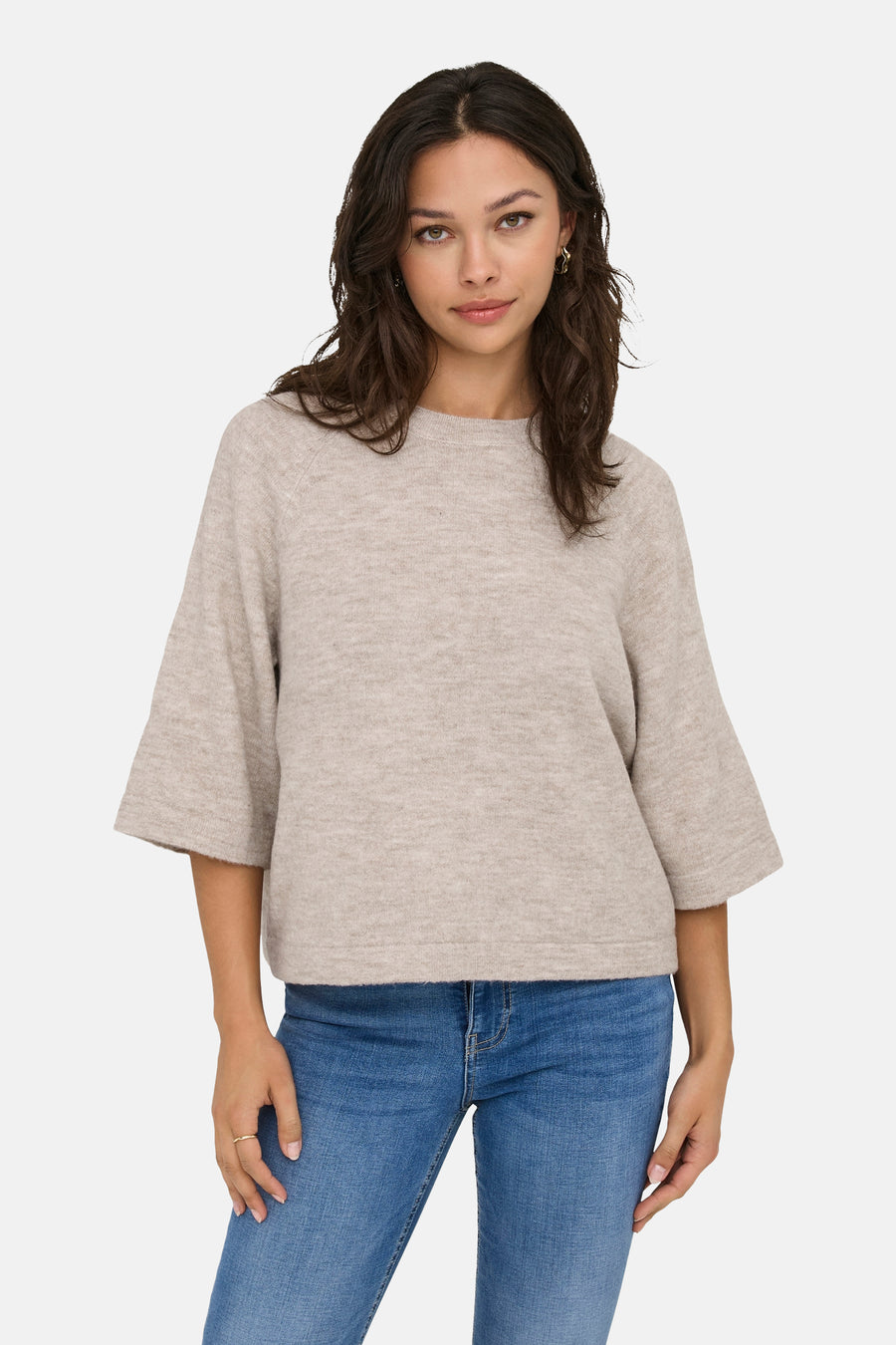 Pull à col rond - beige - ONLY®
