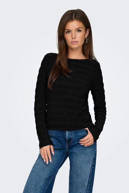 JDYHELLA L/S O-NECK TOP JRS