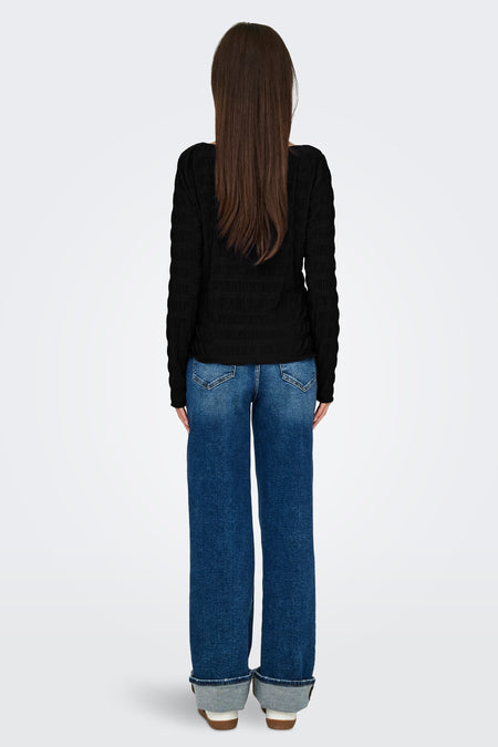 JDYHELLA L/S O-NECK TOP JRS
