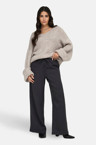 Pull à col en V - écru - JDY