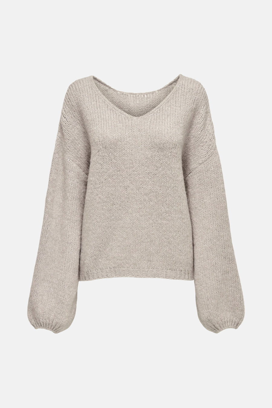 Pull à col en V - écru - JDY