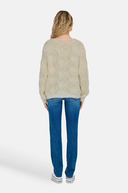 ONLELIN LIFE LS V-NECK CC KNT