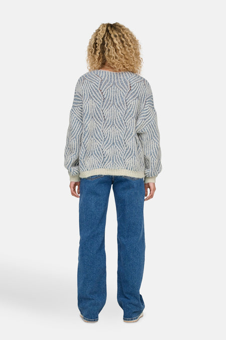 ONLELIN LIFE LS V-NECK CC KNT
