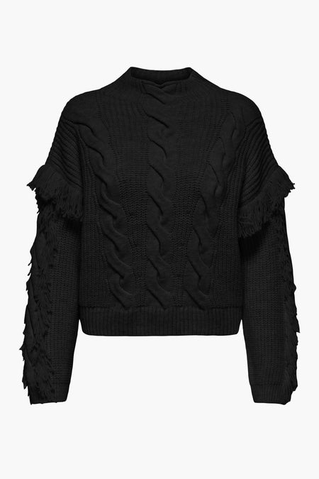ONLHOLLY LS SHORT CABLE HIGH NECK KNT