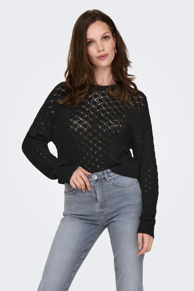 ONLMIAMI LS O-NECK CROPPED CC KNT