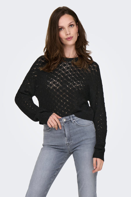 ONLMIAMI LS O-NECK CROPPED CC KNT