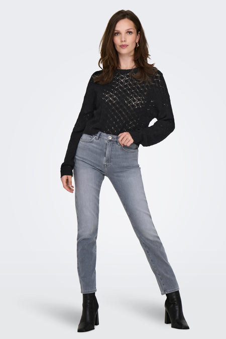 Pull à col rond - noir