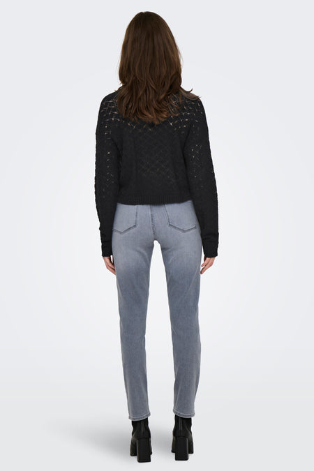 Pull à col rond - noir