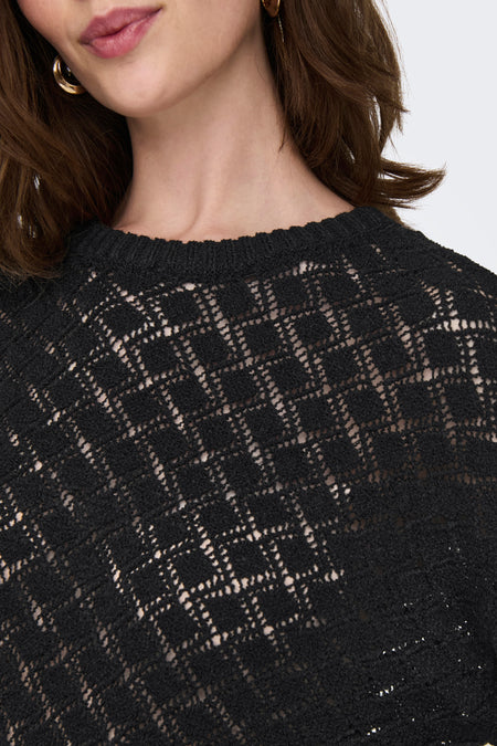 Pull à col rond - noir