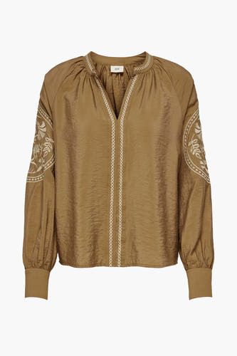 Blouse à manches longues - brun