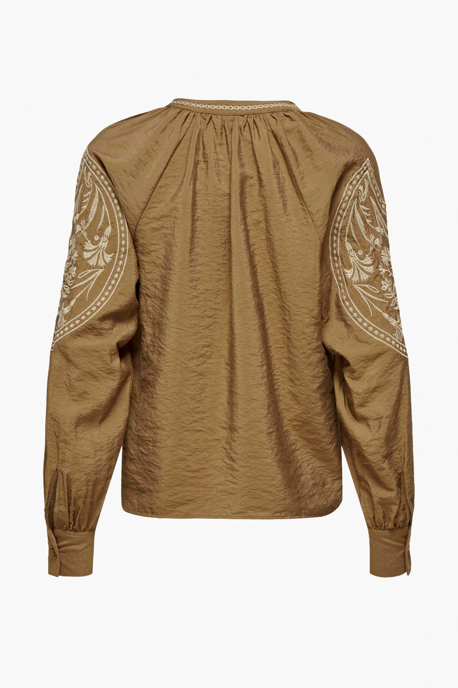 Blouse à manches longues - brun