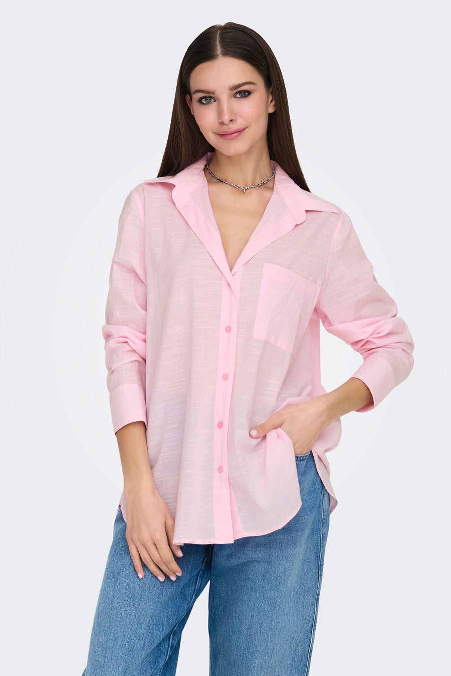 Chemise à manches longues - rose - ONLY® - 1