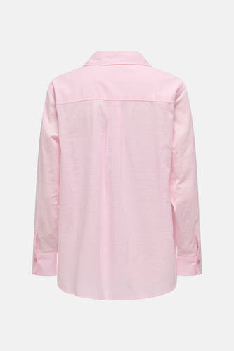 Chemise rose à manches longues ONLY, dos, avec col et poignets.
