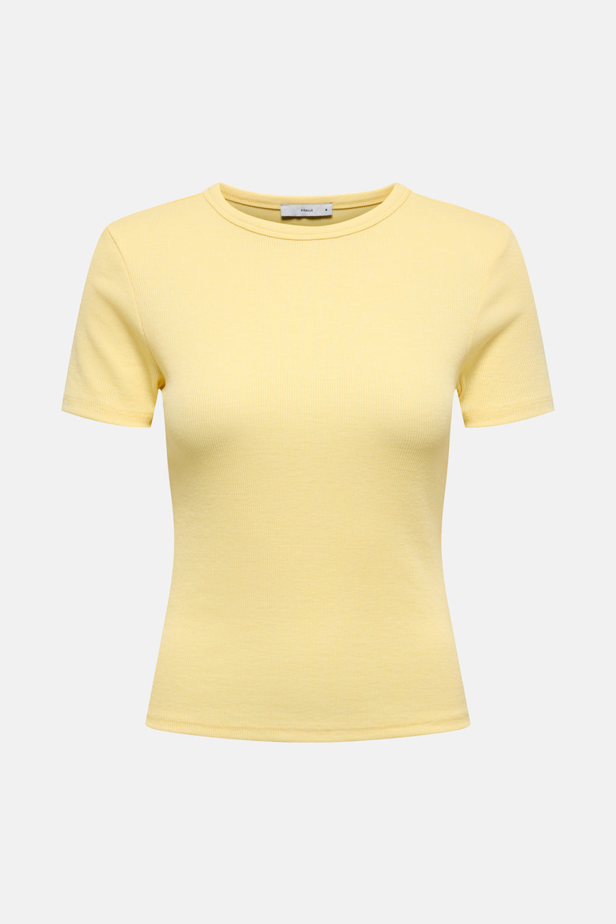 T-shirt jaune à manches courtes de ONLY, avec une texture rayée.
