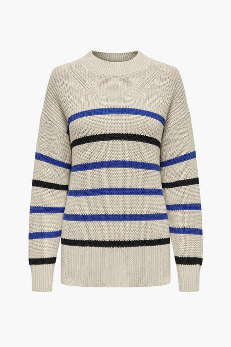 JDYCECILIA L/S O-NECK STRIPE PULL KNT