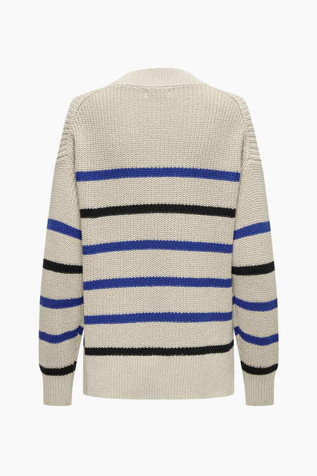 JDYCECILIA L/S O-NECK STRIPE PULL KNT